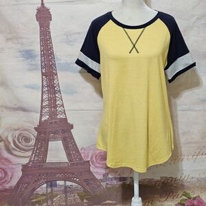 ADIBOSY Yellow and Black Women's Top